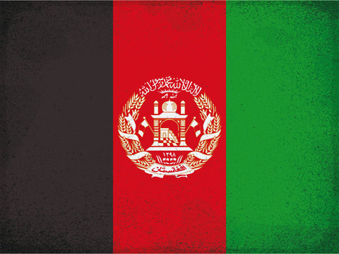 Schild Spruch Nationalflagge Afgahnistan JW