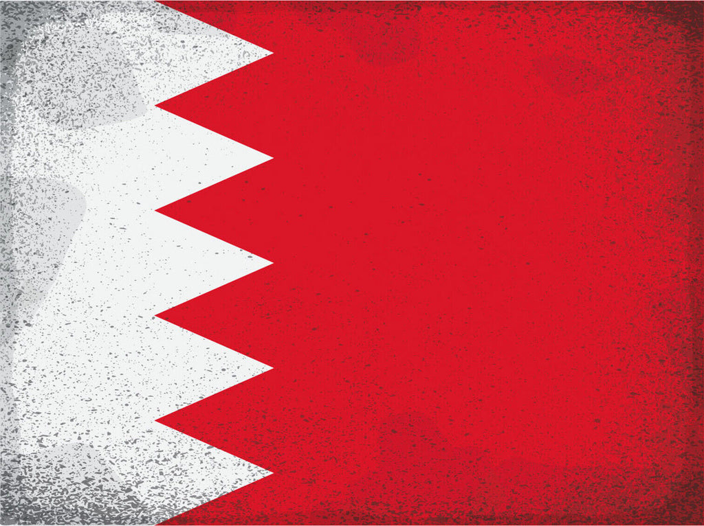 Schild Spruch Nationalflagge Bahrain JW