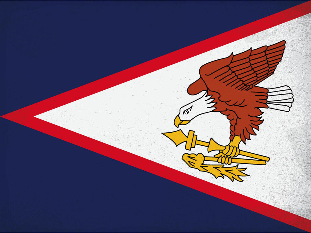 Schild Spruch Nationalflagge Amerikanisch Samoa JW