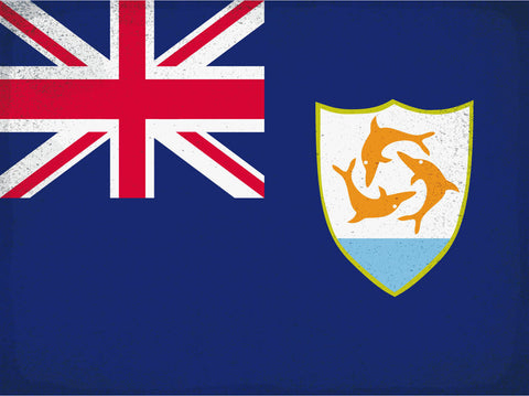 Schild Spruch Flagge Anguilla JW