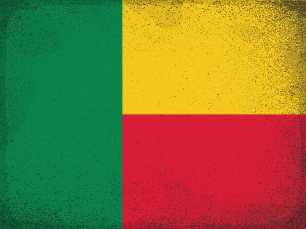 Schild Spruch Nationalflagge Benin JW