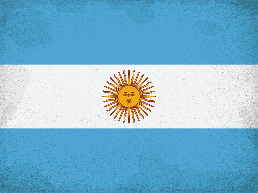 Schild Spruch Nationalflagge Argentinien JW