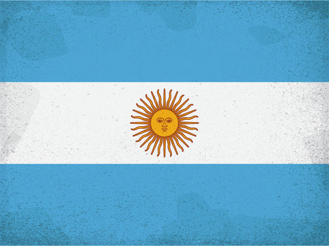 Schild Spruch Nationalflagge Argentinien JW