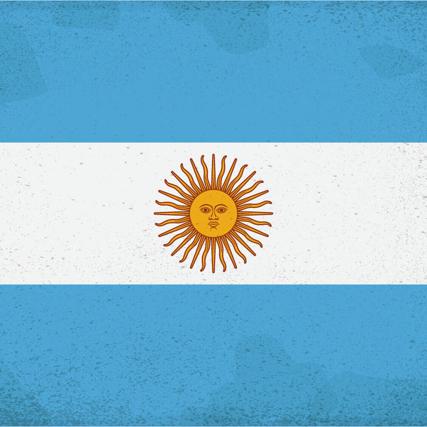 Schild Spruch Nationalflagge Argentinien JW