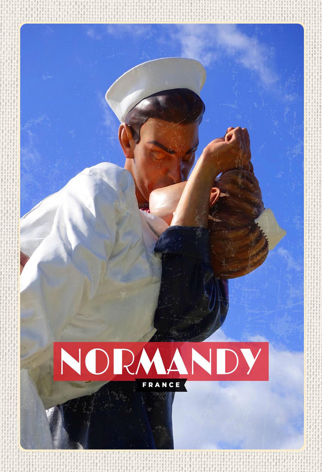 Schild Spruch Normandy Normandie France Frankreich Kuss JW