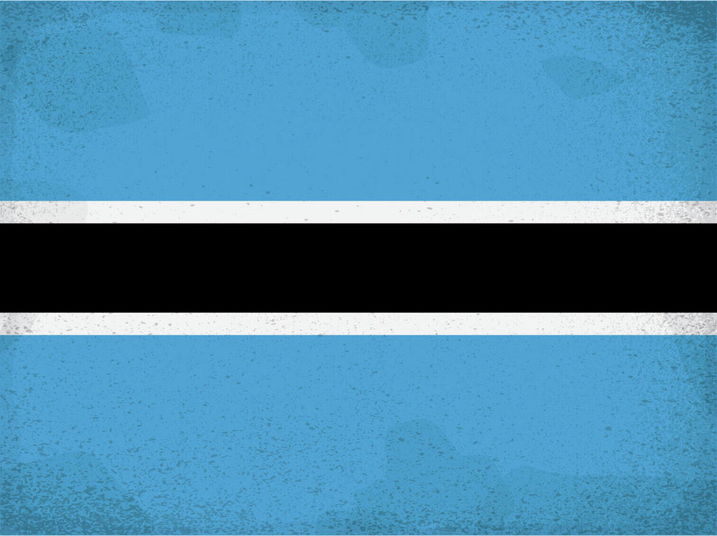 Schild Spruch Nationalflagge Botswana JW