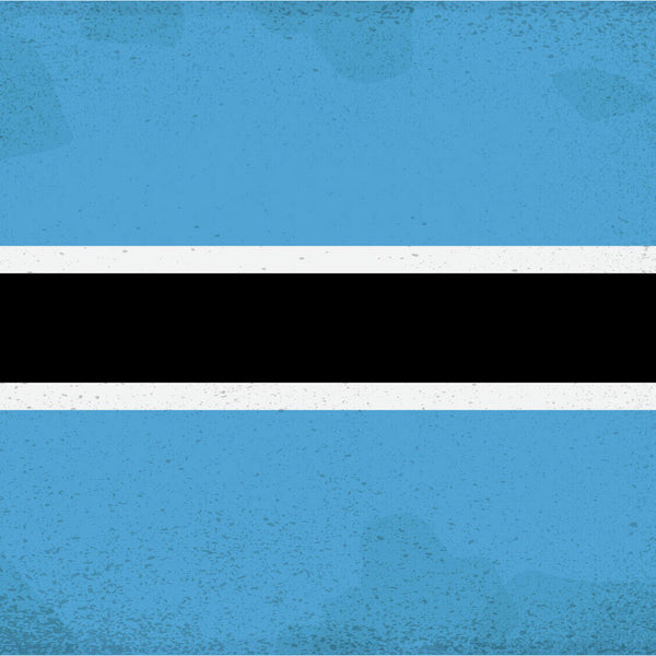 Schild Spruch Nationalflagge Botswana JW