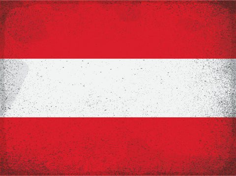 Schild Spruch Nationalflagge Österreich JW