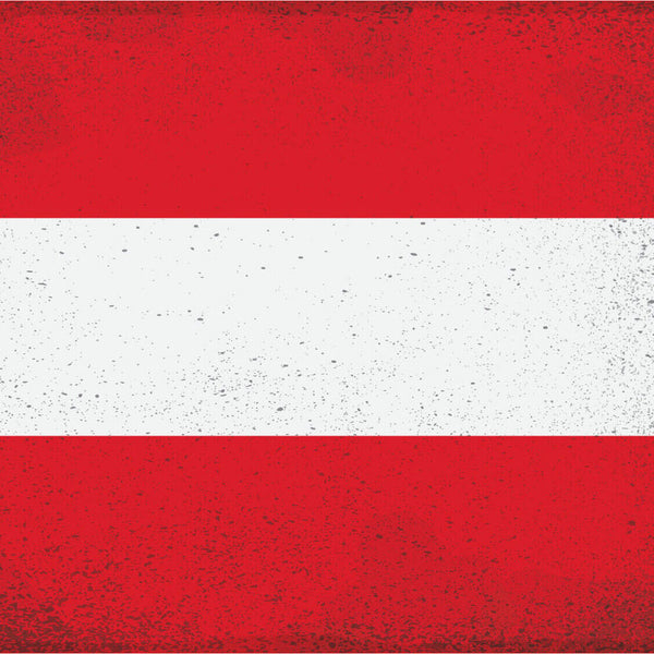 Schild Spruch Nationalflagge Österreich JW