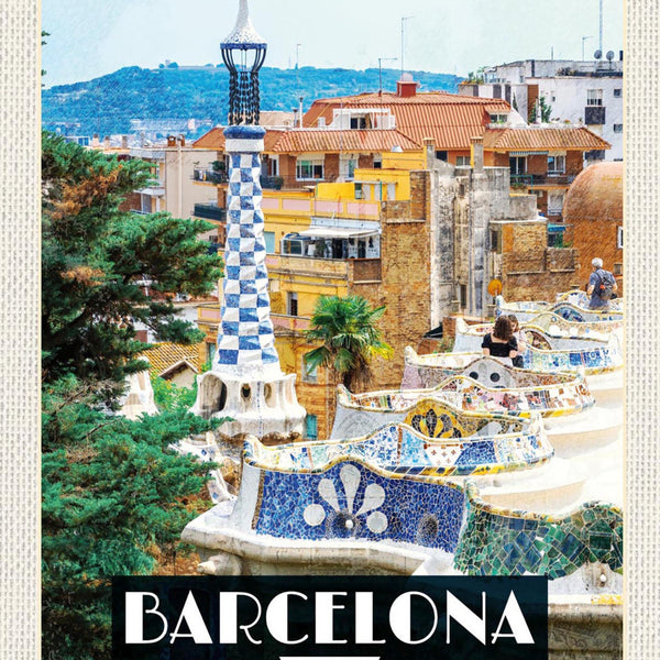 Schild Spruch Barcelona Spain Spanien Stadtansicht JW