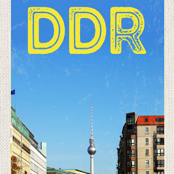 Schild Spruch DDR Berlin Fernsehturm JW