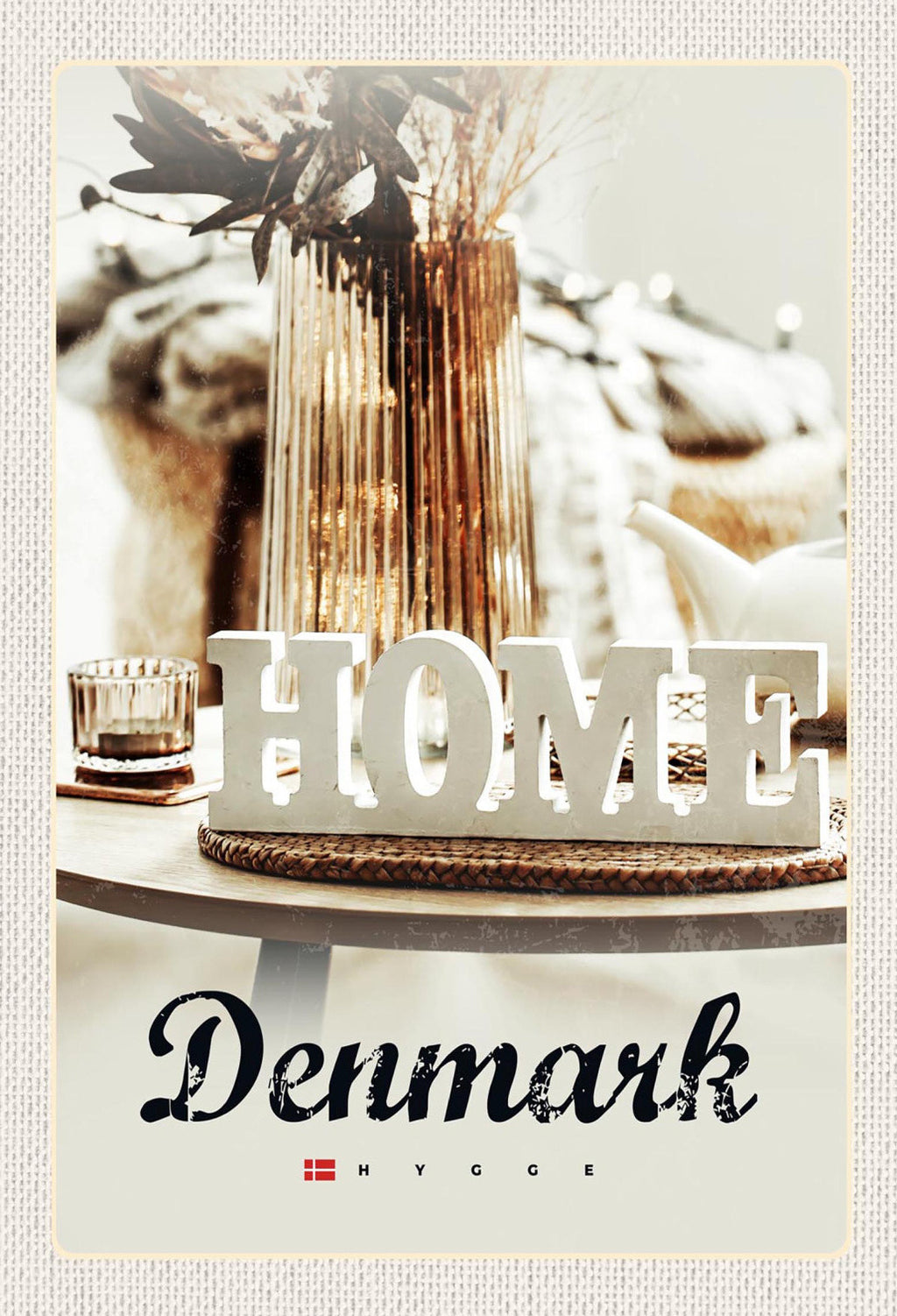 Schild Spruch Hygge Denmark Dänemark Home Zuhause JW