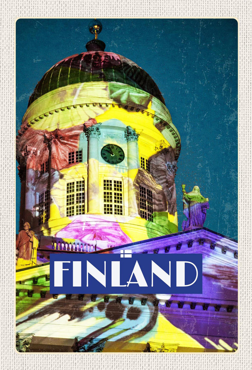 Schild Spruch Finland Finnland Gebäude JW