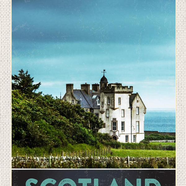 Schild Spruch Scotland Schottland Vereinigtes Königreich Villa Herrenhaus MeerJW