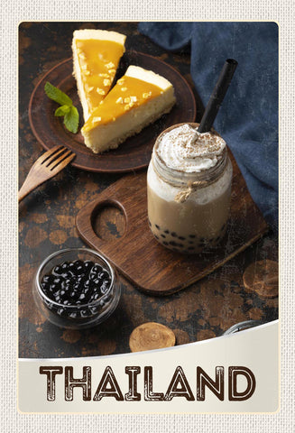 Schild Spruch Thailand Kuchen Essen JW