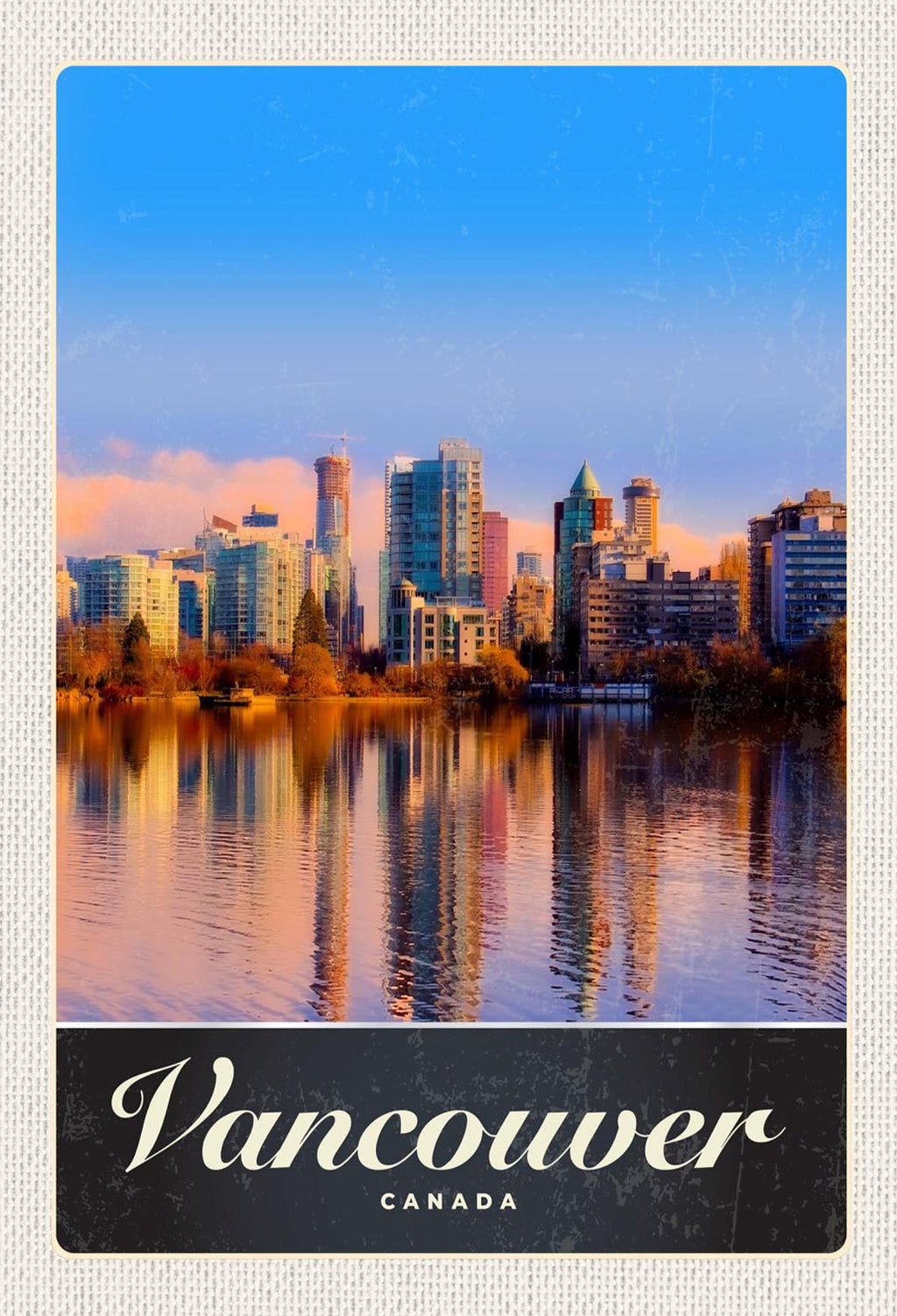 Schild Spruch Vancouver Canada Kanada Meer Hochhäuser JW