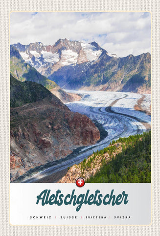 Schild Spruch Aletschgletscher Switzerland Schweiz Berge JW