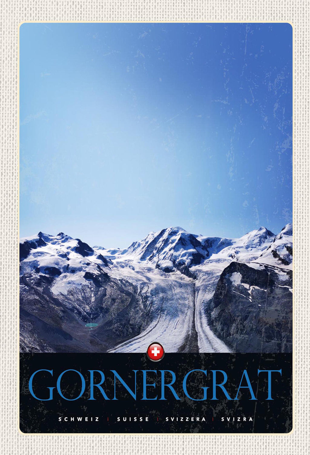 Schild Spruch Gornergrat Berge Switzerland Schweiz Gletscher JW