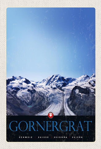 Schild Spruch Gornergrat Berge Switzerland Schweiz Gletscher JW