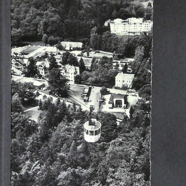 Bad Harzburg Blick vom Burgberg auf die Talstation der Schwebebahn 400519 jw J