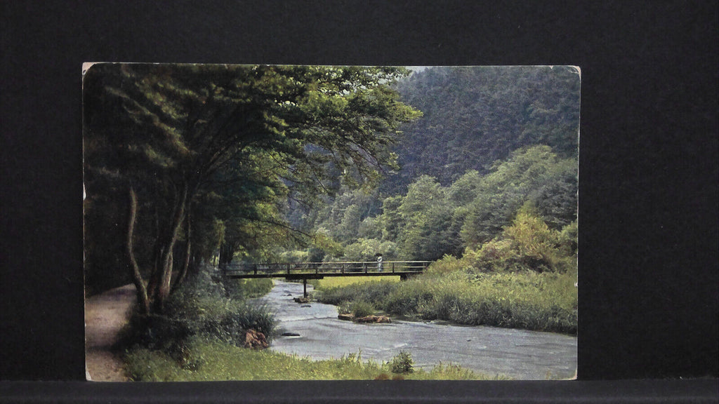 Künstlerkarte Nr 2936 Serie 201 Bach Uferweg Brücke 30010 jw J