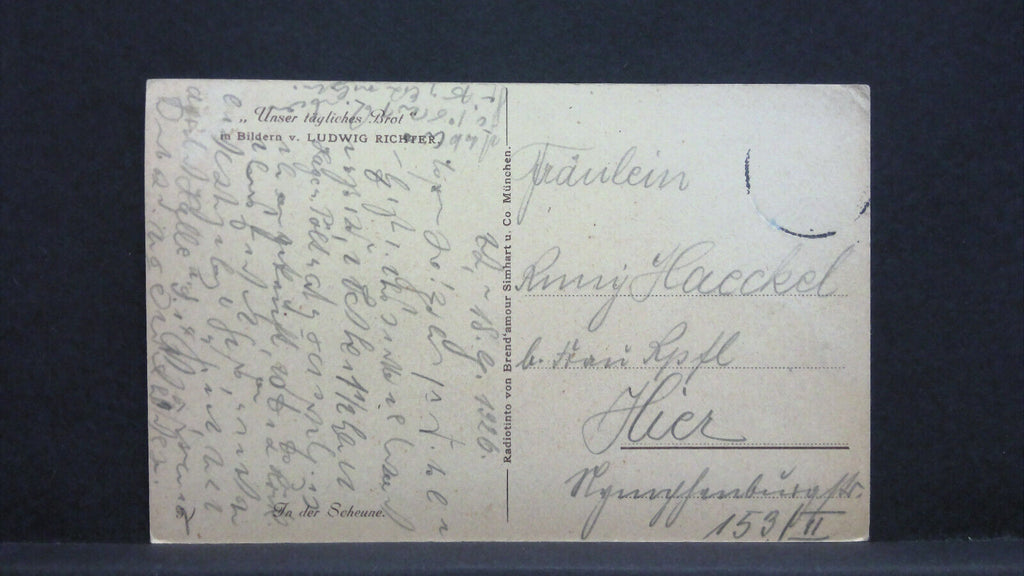 Ludwig Richter Unser tägliches Brot Künstlerkarte 82029 jw J