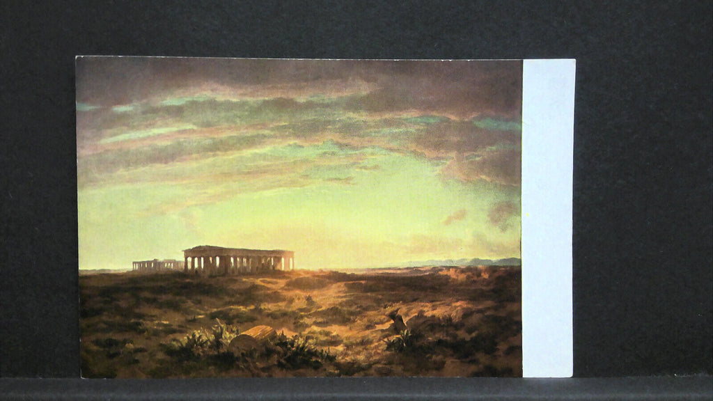 A Calame Die Tempel in Paestum Künstlerkarte Museum Leipzig 82030 jw J
