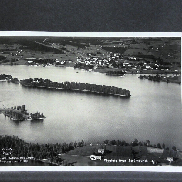 Flygfoto över Strömsund Schweden 400520 jw J