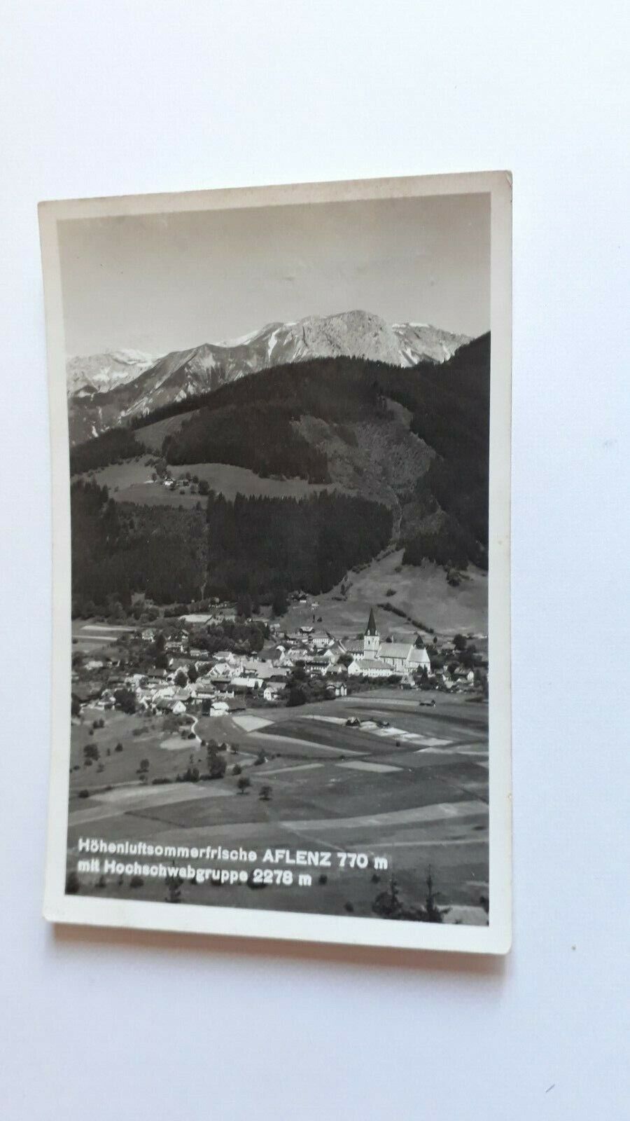 Höhenluftsommerfrische Aflenz 770m mit Hochschwabgruppe 2278m. 20288 ShSt