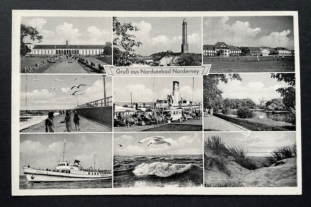 Gruß aus Nordseebad Norderney Collage Schiff Niedersachsen Deutschland 400992 A