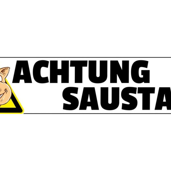 Schild Achtung Saustall Unordnung Durcheinander Zimmer 46 x 10 Blech od. Holz