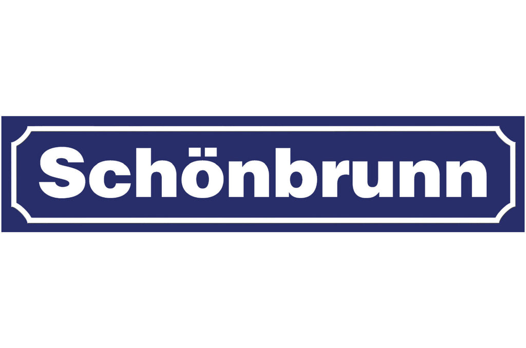 Schild Schönbrunn Wien Schloss Park Ort Straße Platz 46 x 10 Blech od. Holz