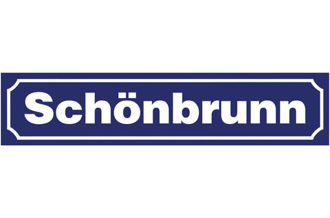 Schild Schönbrunn Wien Schloss Park Ort Straße Platz 46 x 10 Blech od. Holz