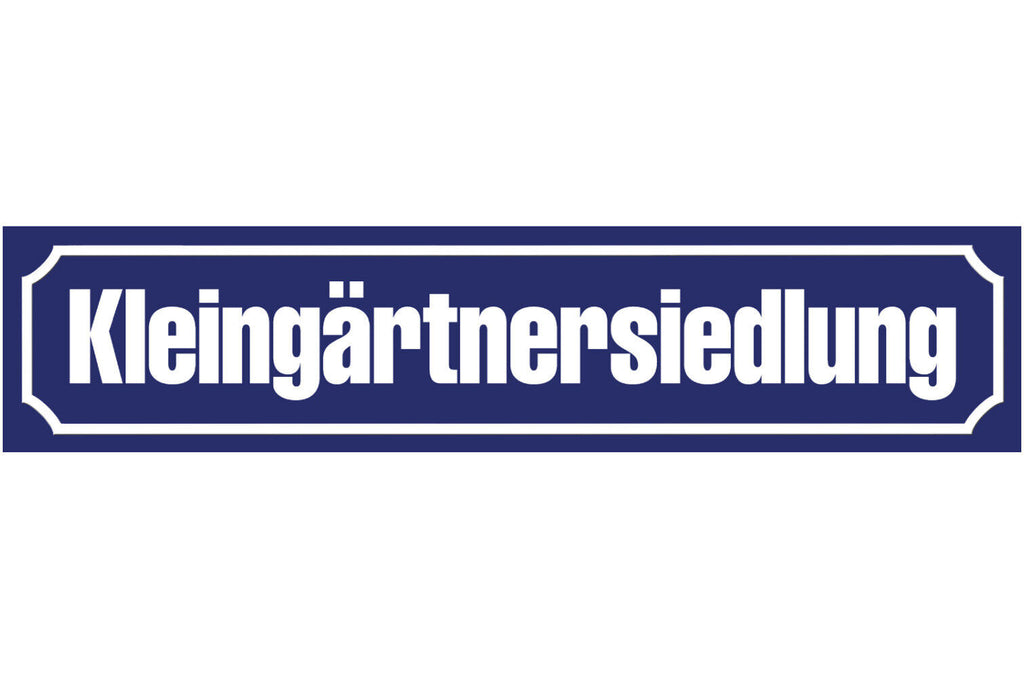 Schild Kleingärtner Siedlung Schrebergarten Haus Ort 46 x 10 Blech od. Holz