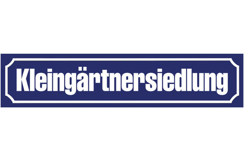 Schild Kleingärtner Siedlung Schrebergarten Haus Ort 46 x 10 Blech od. Holz