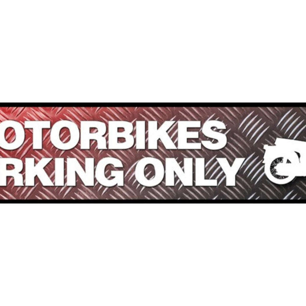 Schild Motorbike Parking Motorrad Parkplatz Parken Biker 46 x 10 Blech od. Holz