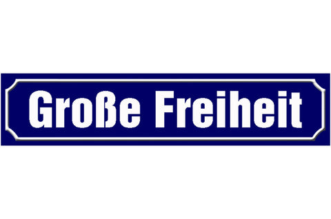 Schild Große Freiheit St.Pauli Hamburg Ort Platz Straße 46 x 10 Blech od. Holz
