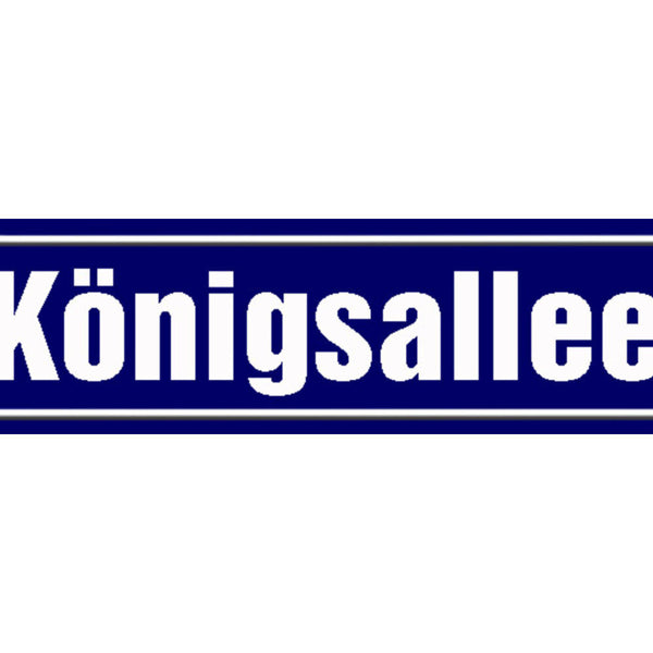 Schild Königsallee Düsseldorf Kö Stadt Ort Platz Straße 46 x 10 Blech od. Holz