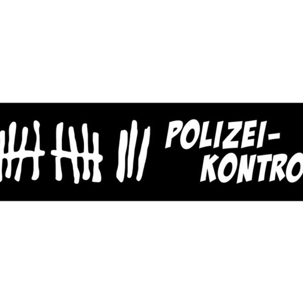 Schild Polizei Kontrollen Polizist Auto Fahndung Papiere 46 x 10 Blech od. Holz