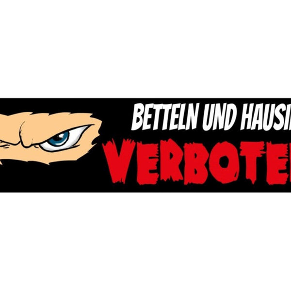 Schild Betteln Hausieren Verboten Tür Verkauf Geld Spende 46 x 10 Blech od. Holz