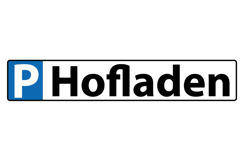 Schild Hofladen Parken Parkplatz Stand Verkauf Geschäft 46 x 10 Blech od. Holz