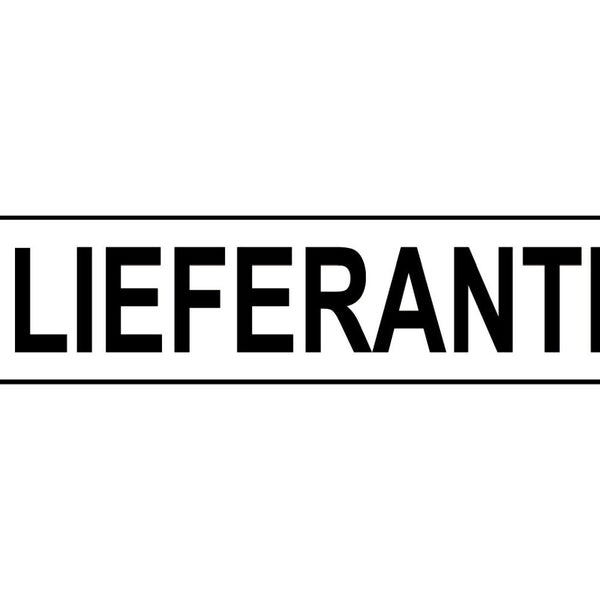 Schild Lieferanten Parkplatz Parken Zulieferer Firma Ware 46 x 10 Blech od. Holz