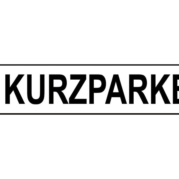 Schild Kurzparker Parkplatz Parken Zulieferer Kunde Auto 46 x 10 Blech od. Holz