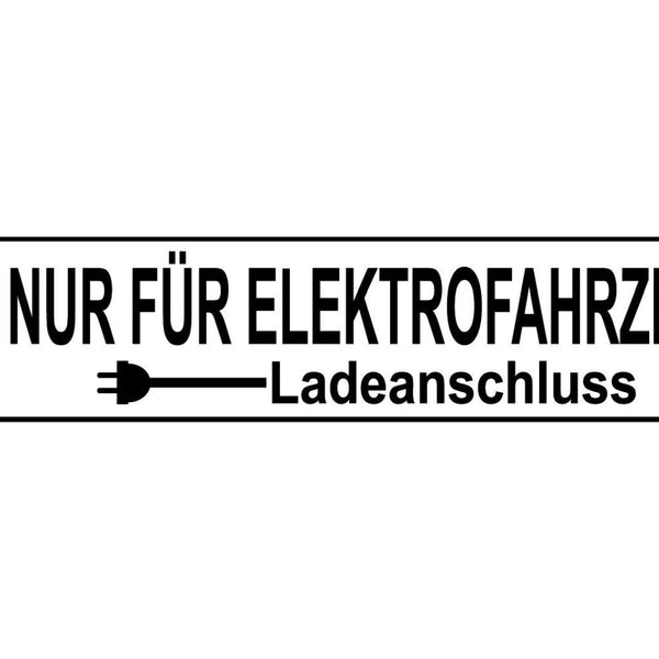 Schild Elektro Fahrzeuge Parkplatz Parken Ladeanschluss 46 x 10 Blech od. Holz