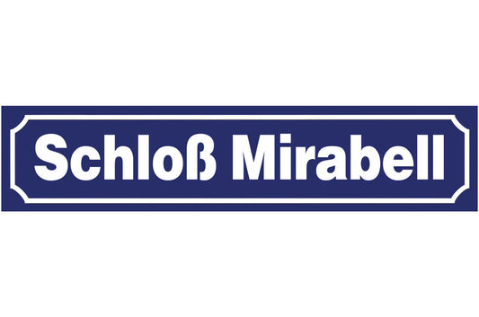 Schild Schloß Mirabell Salzburg Park Ort Straße Platz 46 x 10 Blech od. Holz