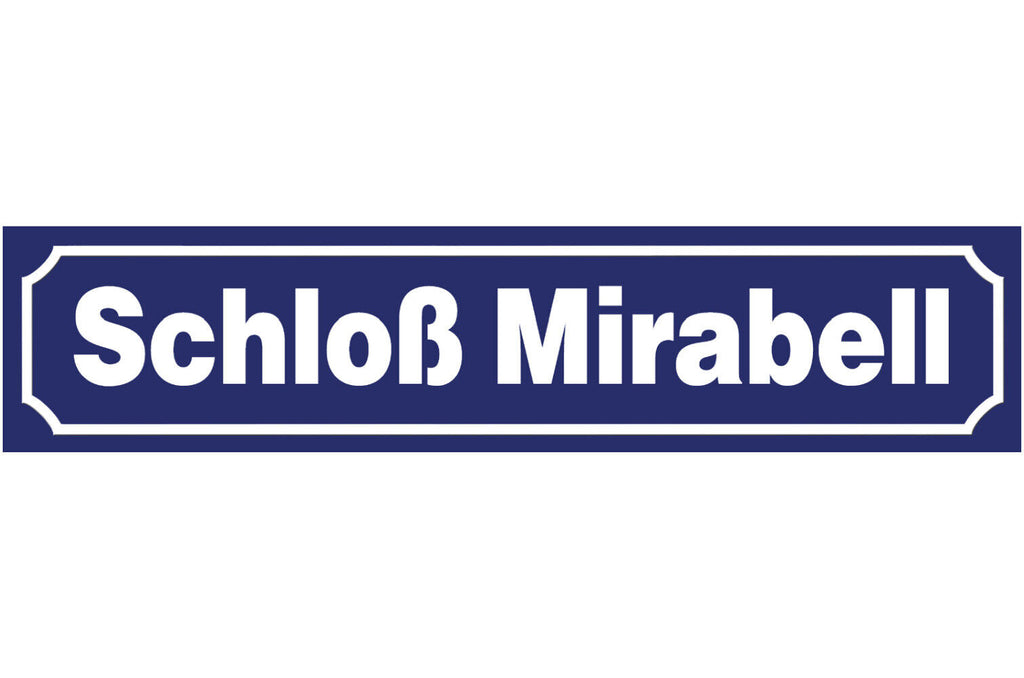 Schild Schloß Mirabell Salzburg Park Ort Straße Platz 46 x 10 Blech od. Holz