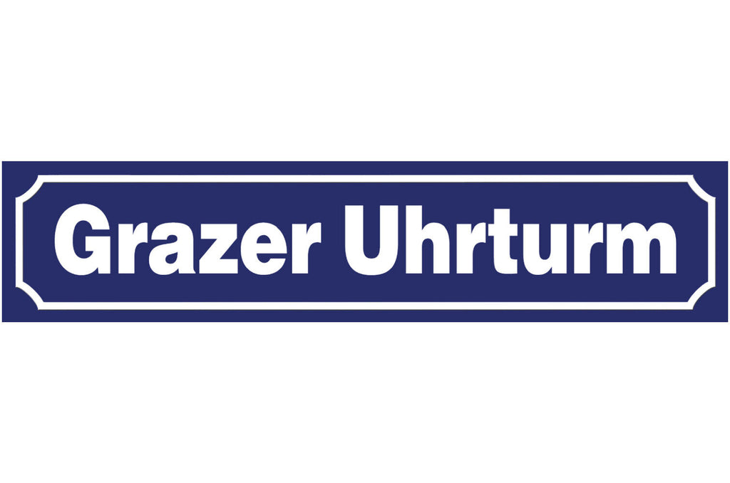Schild Grazer Uhrturm Graz Steiermark Schloßberg Ort Platz 46 x 10 Blech od.Holz