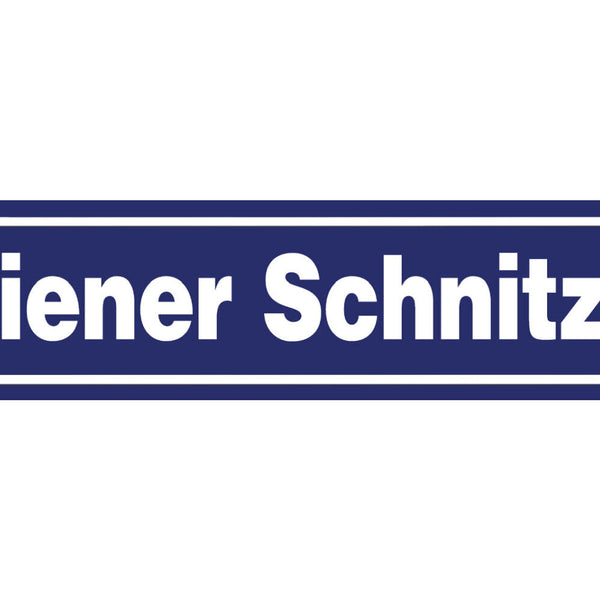 Schild Wiener Schnitzel Spezialität Küche Wien Ort Straße 46 x 10 Blech od. Holz