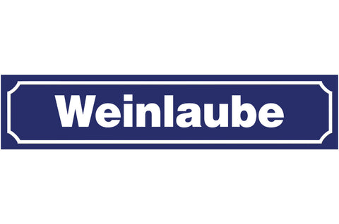 Schild Weinlaube Garten Pergola Park Ort Straße Platz 46 x 10 Blech od. Holz