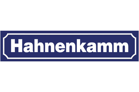 Schild Hahnenkamm Kitzbühel Berg Skisport Ort Straße Platz 46 x 10 Blech od.Holz